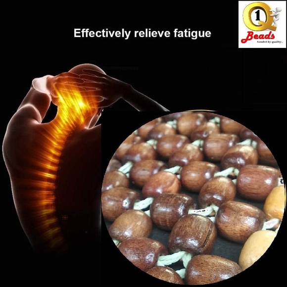 Acupuncture Design Wooden Car Bead Seat Cover Cushion Mat ( Universal Fit) - Picture 5 of 7